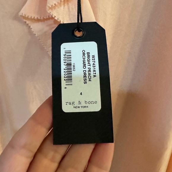 Rag & Bone Orchard Dress in Bright Peach. - Picture 6 of 7